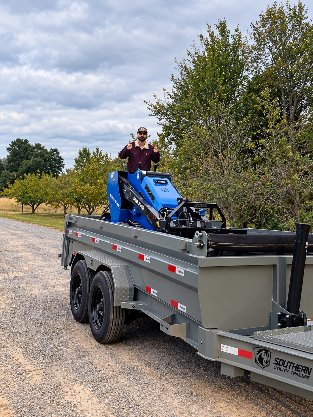Erik O. from Spring Hill, Tennessee with his RIPPA RS06 PRO mini skid steer at Ironcrest Equipment in Cullman, Alabama