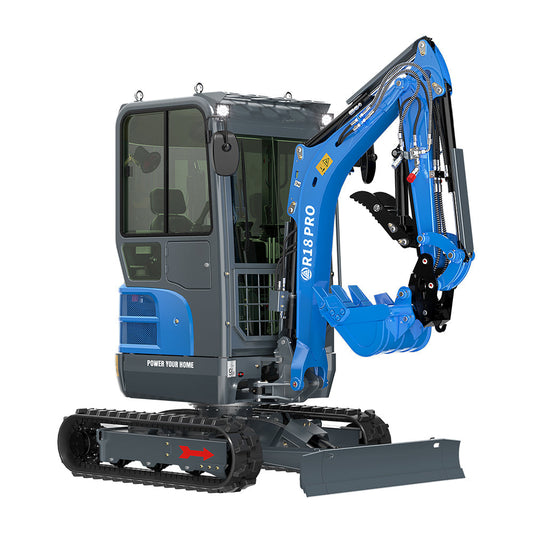 RIPPA R18 Cab Mini Excavator with Kubota D902 and telescopic side swing